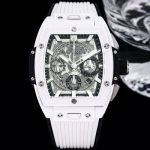 Hublot Rubber Strap Replica Replacement SPIRIT OF BIG BANG White steel case Diameter 42mm watch